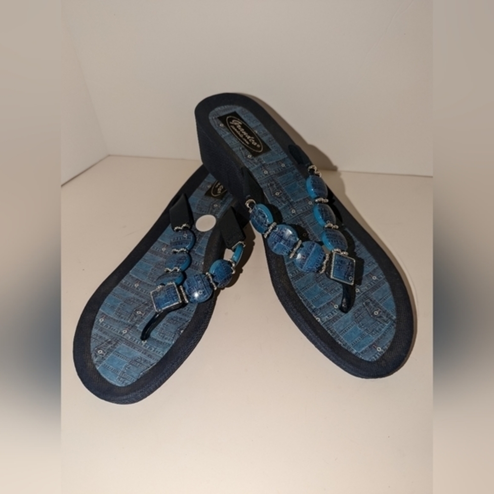 Grandco Sandals Denim‎ Sz 10